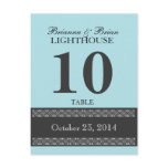 POWDER BLUE Wedding Table Number Card Reception