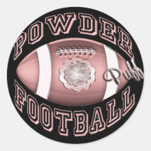 Powder Puff Football Sticker