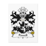 Powell Family Crest postcards