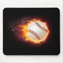 Power Baseball Mouse Pad
