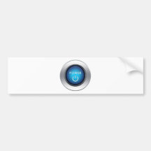 Power Button Bumper Sticker