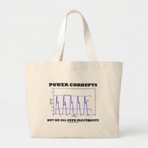Power Corrupts But We All Need Electricity Canvas Bag