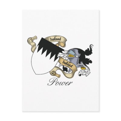Power Family Crest Post Cards by coatsofarms