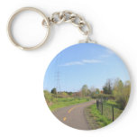 Power line park bike path, walk route key chains