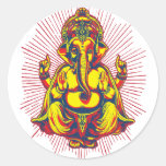 Power of Ganesh Round Stickers
