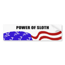 Power of Sloth Bumper Stickers
