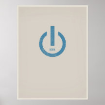 Power on minimalistic poster