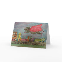 Power Pig Greeting Card