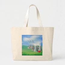 Power plant energy generation illustration tote bags