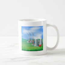 Power plant energy generation illustration coffee mug