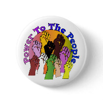 Power To The People Pinback Buttons