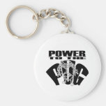 Power To The Pug Keychain