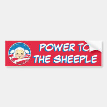 Power to The Sheeple (Obama) Bumper Sticker