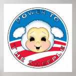 Power To The Sheeple (Obama) posters