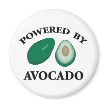 Powered By Avocado Fridge Magnets