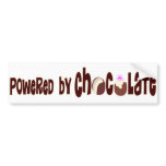 Powered by chocolate bumper stickers