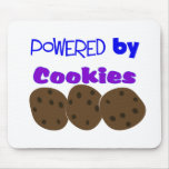 "Powered by Cookies"---funny T-shirt Mouse Mat