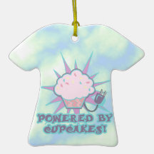 Powered By Cupcakes Christmas Tree Ornament