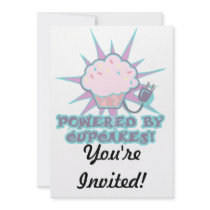Powered By Cupcakes Personalised Invitation
