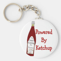 Powered By Ketchup Key Chain