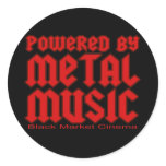 Powered by metal Music  fans Death metal stickers