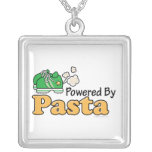 Powered By Pasta Sterling Silver Necklace