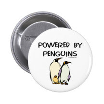 Powered By Penguins Pinback Button