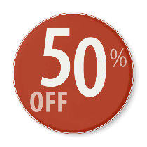 Powerful 50% OFF SALE Sign - Magnets
