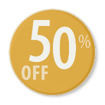 Powerful 50% OFF SALE Sign - Magnets