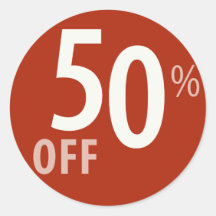 Powerful 50% OFF SALE Sign - Sticker