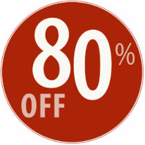 Powerful 80% OFF SALE Sign - Ornament Cut Out