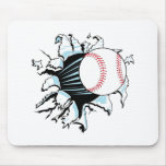 powerful baseball ripping through mousepad