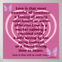 Powerful Emotion Of Love Poster-Customise