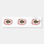 powerful football player charging hard bumper sticker