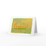 Powerful fun word painting art motivational card