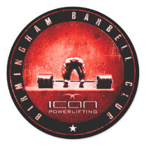 powerlifting round sticker