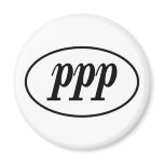 PPP Oval Fridge Magnets