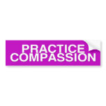 practice compassion bumper stickers