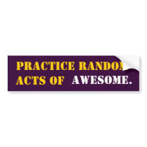 PRACTICE RANDOM ACTS OF AWESOME BUMPER STICKER