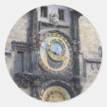 Prague Astronomical Clock In The Old Town Square Round Sticker