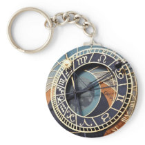 prague astronomical clock keychain