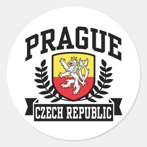 Prague Round Sticker