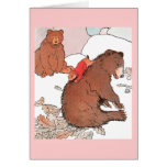 Prairie Dog Playing with Bear Greeting Cards