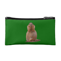 Prairie Dog with Funny Expression Cosmetic Bags