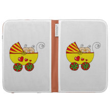 Pram & baby boy/girl twins case for kindle
