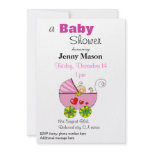 Pram & baby girl, baby shower