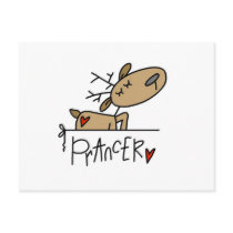 Prancer Reindeer Christmas T-shirts and Gifts Post Cards