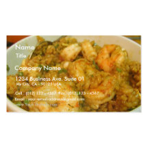 Prawn Fried Rice Shrimp Bowls Business Card Templates
