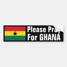 Pray for Ghana Bumper Stickers