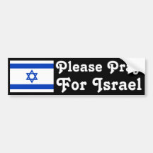 Pray for Israel Bumper Sticker